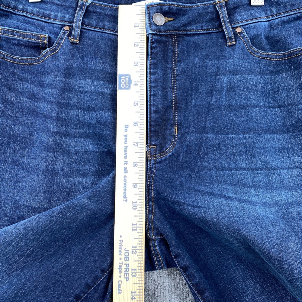 Croft & Barrow Straight Leg Jeans Womens 16 Dark Blue Denim High Rise Classic - Picture 6 of 8
